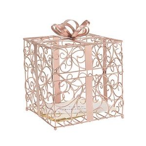 Wedding Reception Gift Card Holder in Rose Gold